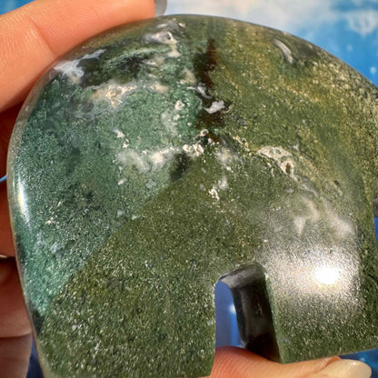 Moss Agate Bear – 0.162 kg