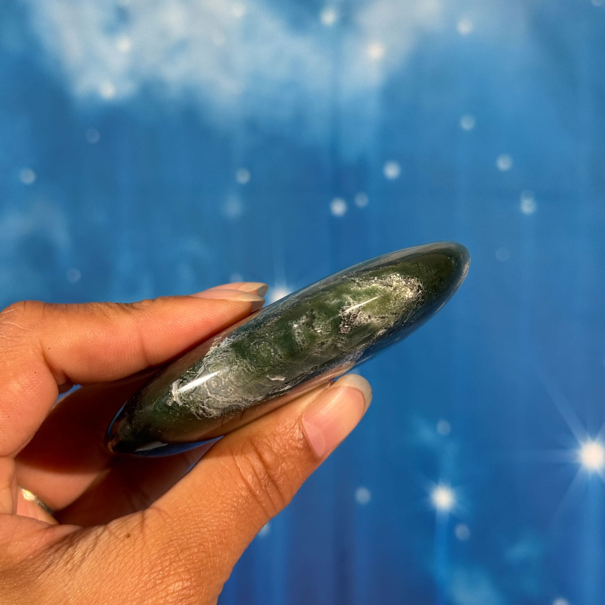 Moss Agate Bear – 0.153 kg