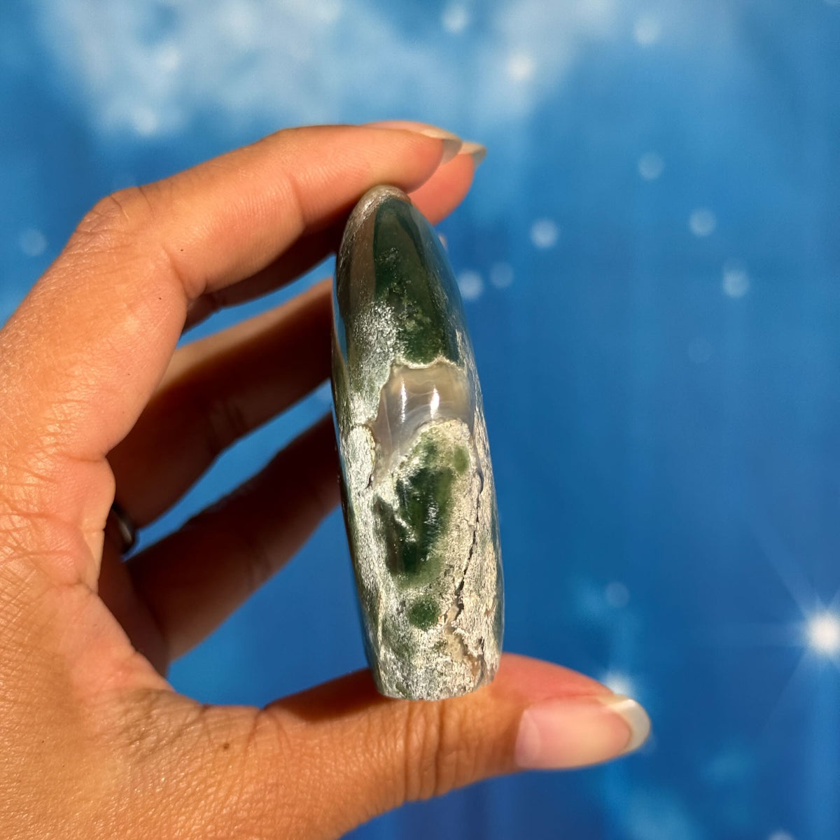 Moss Agate Bear – 0.153 kg