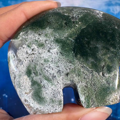 Moss Agate Bear – 0.153 kg