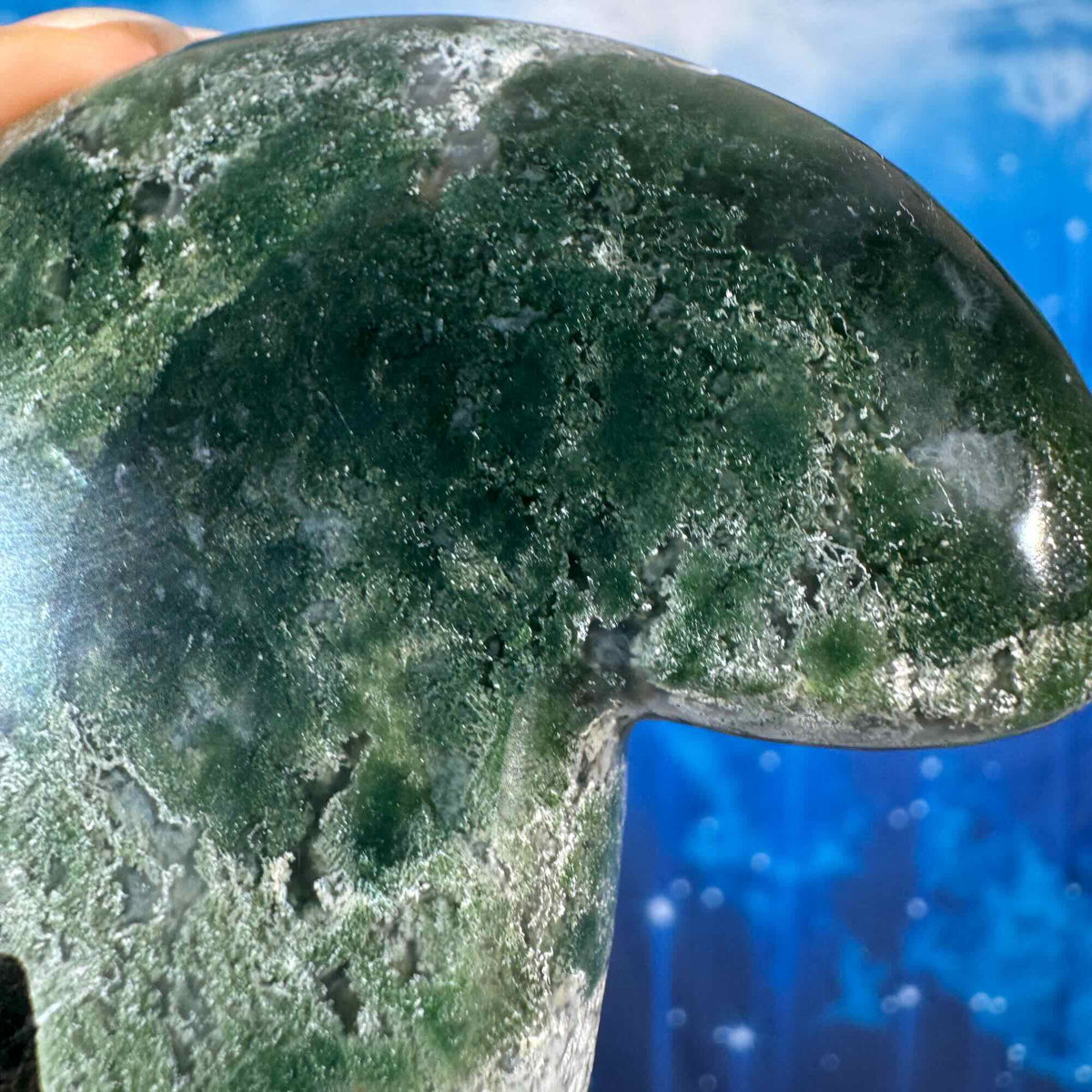 Moss Agate Bear – 0.153 kg