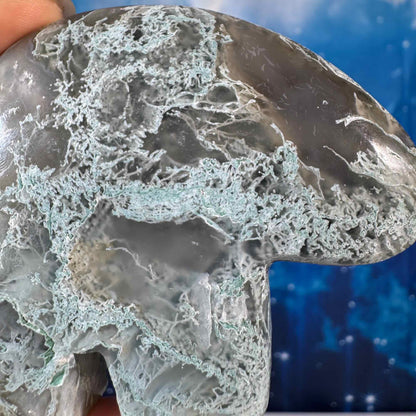 Moss Agate Bear – 0.147 kg