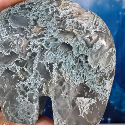 Moss Agate Bear – 0.147 kg