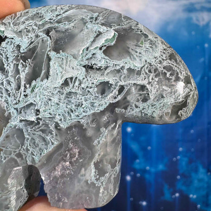 Moss Agate Bear – 0.147 kg