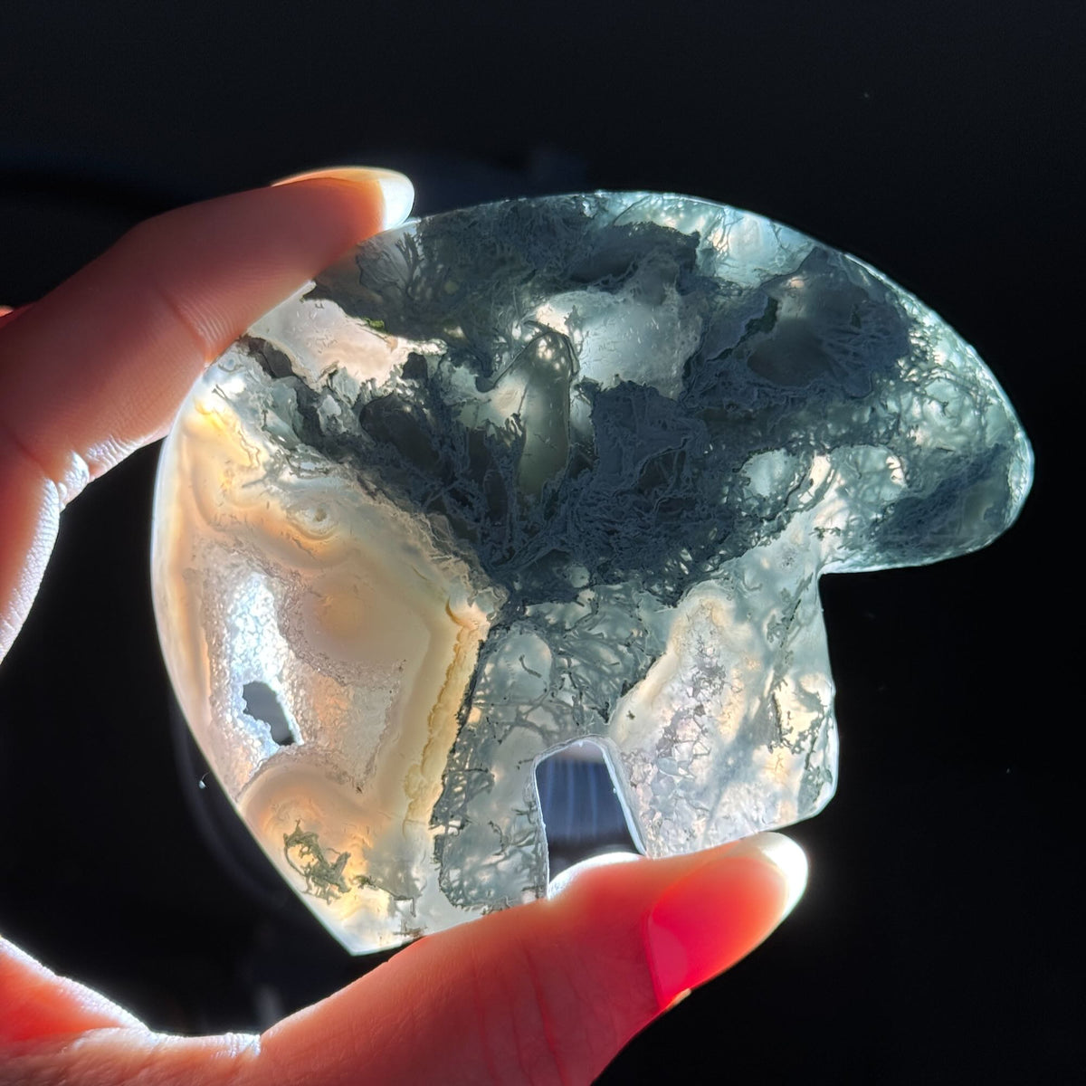Moss Agate Bear – 0.147 kg