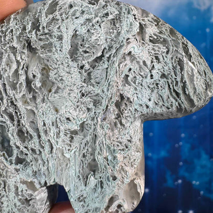 Moss Agate Bear – 0.128 kg