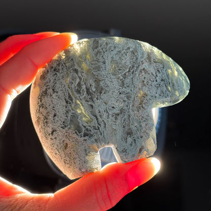 Moss Agate Bear – 0.128 kg