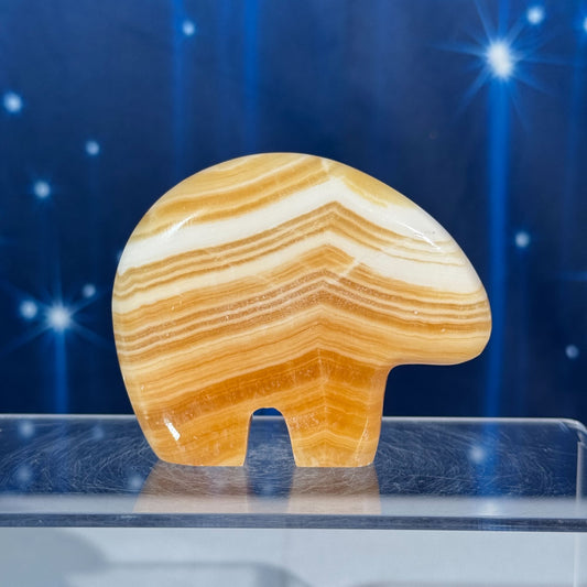 Orange Calcite Bear – 0.147 kg