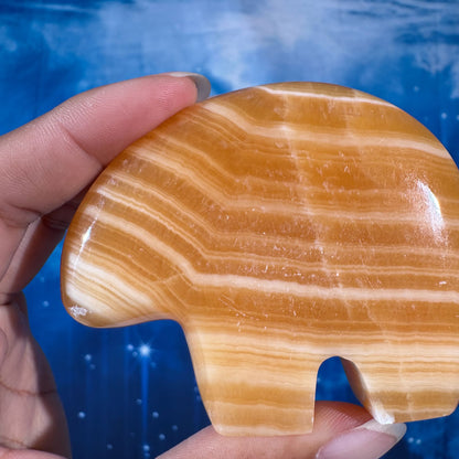 Orange Calcite Bear – 0.170 kg