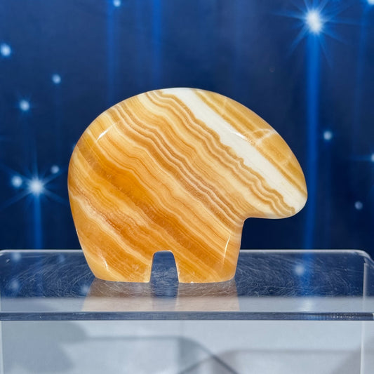 Orange Calcite Bear – 0.173 kg