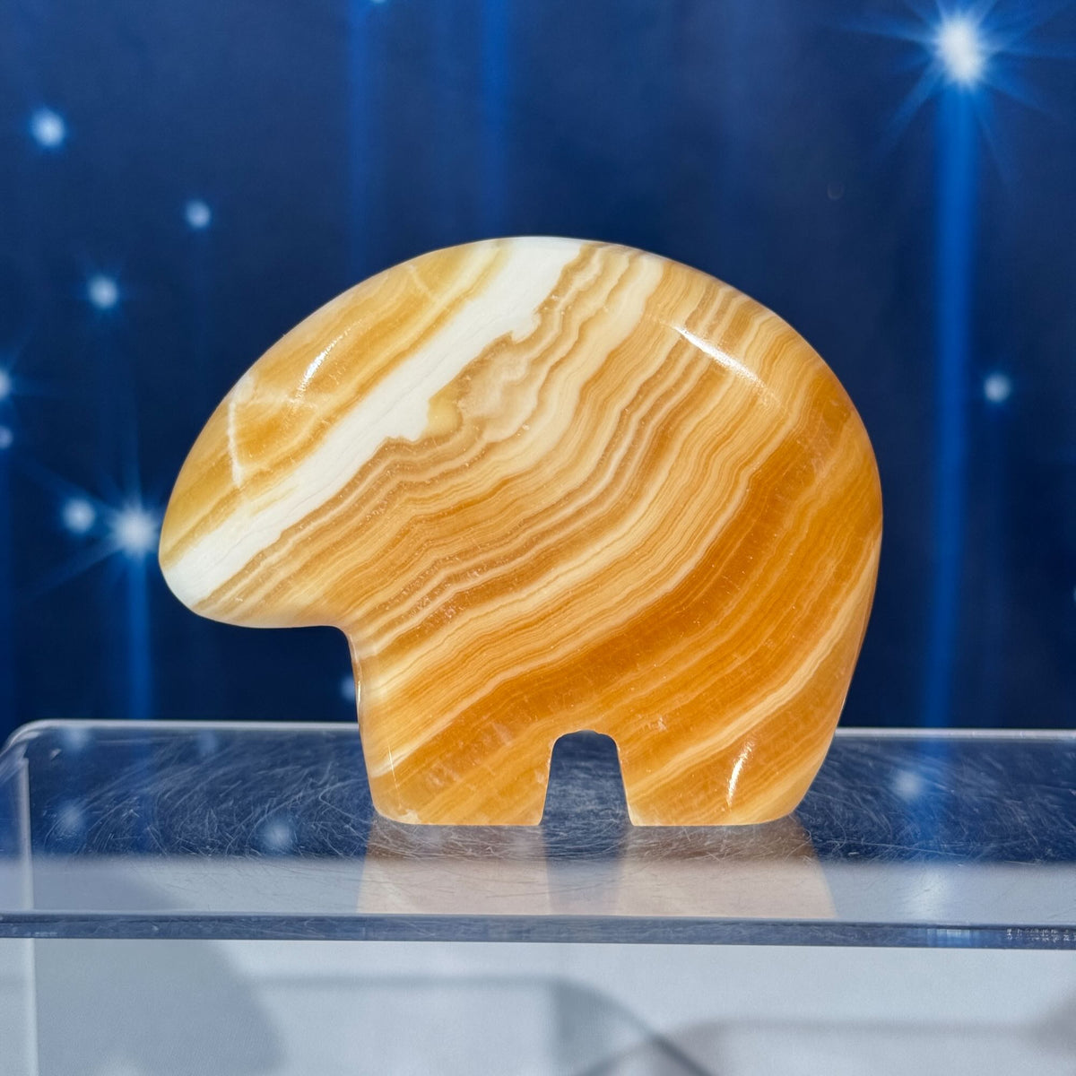 Orange Calcite Bear – 0.173 kg