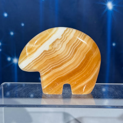 Orange Calcite Bear – 0.173 kg