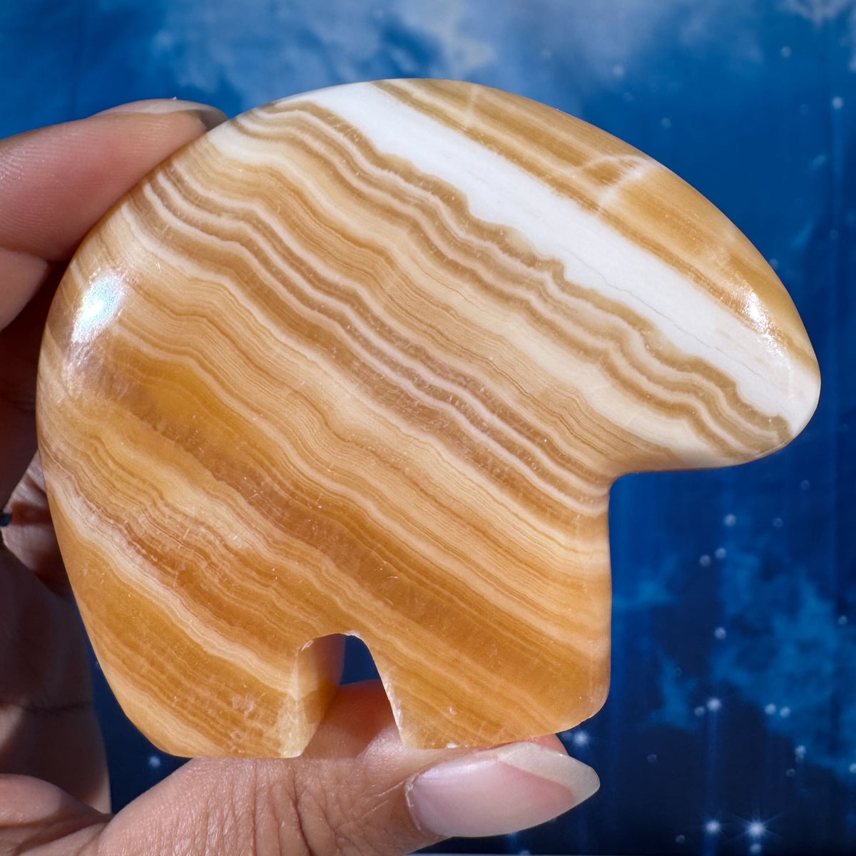 Orange Calcite Bear – 0.173 kg
