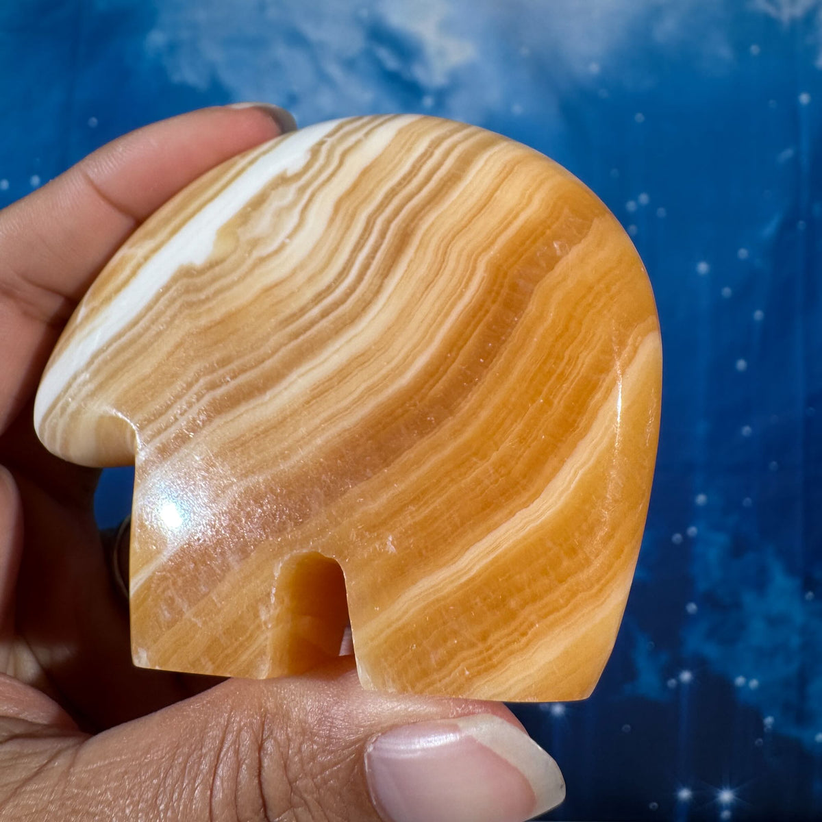Orange Calcite Bear – 0.173 kg