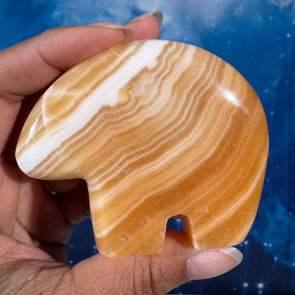 Orange Calcite Bear – 0.173 kg