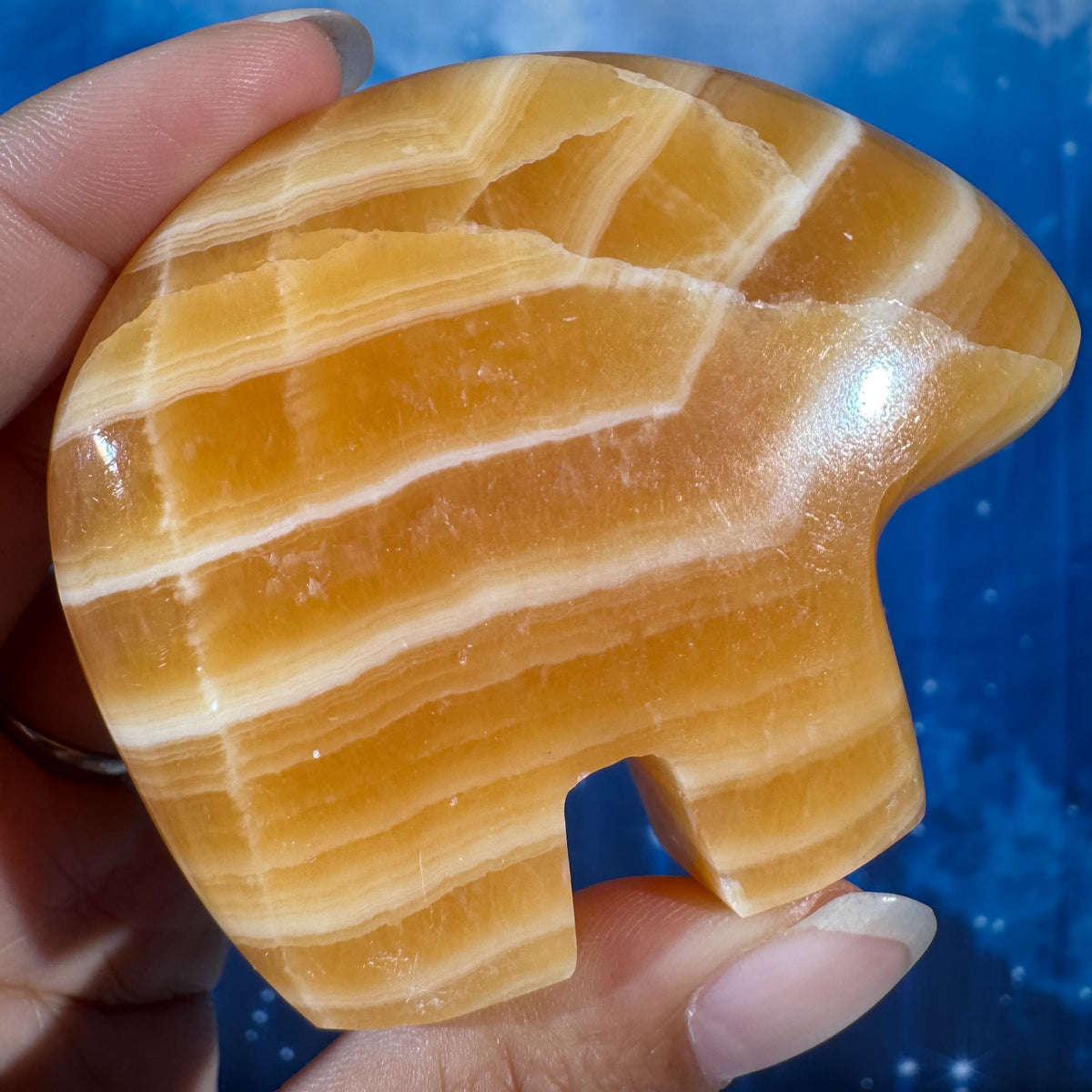 Orange Calcite Bear – 0.181 kg