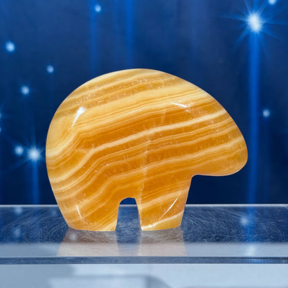 Orange Calcite Bear – 0.187 kg