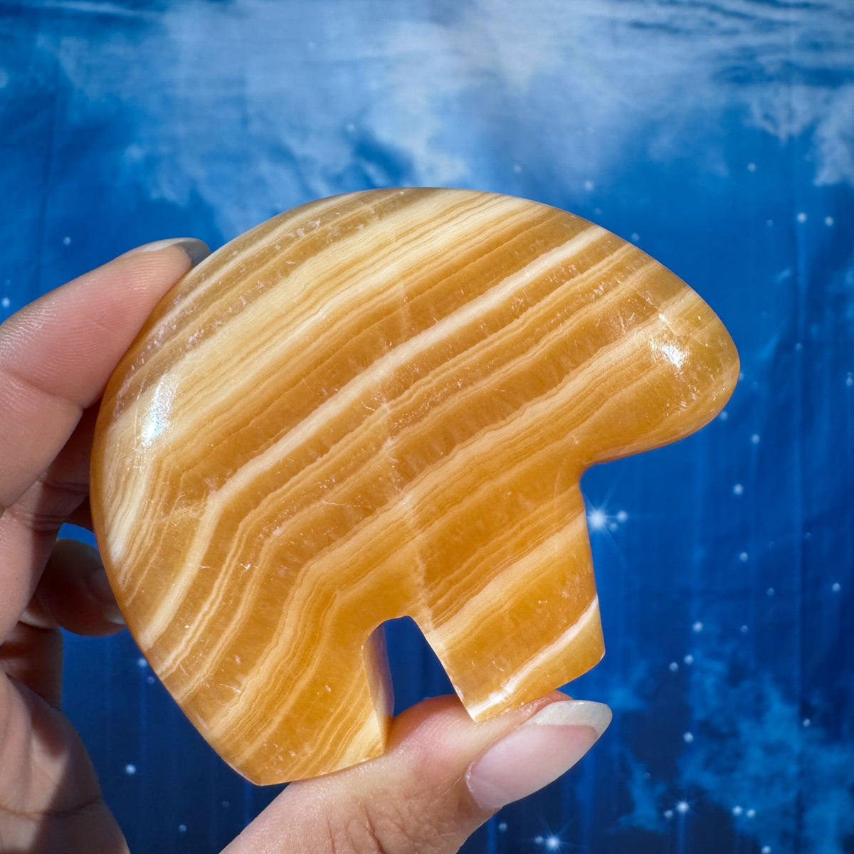 Orange Calcite Bear – 0.187 kg