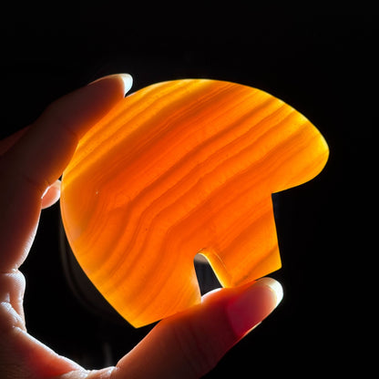 Orange Calcite Bear – 0.187 kg