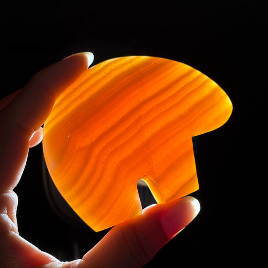 Orange Calcite Bear – 0.187 kg
