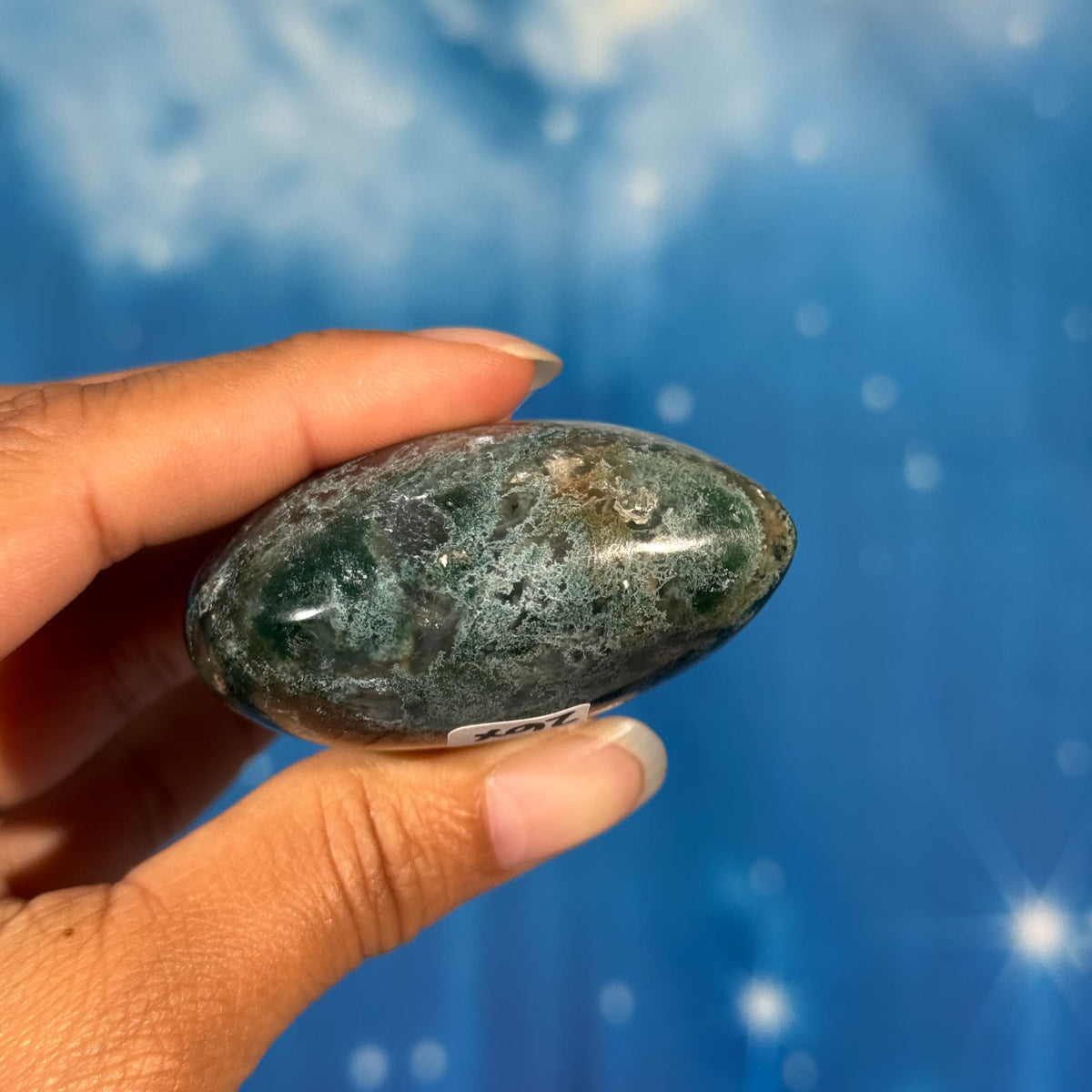 Moss Agate Heart – 0.119 kg