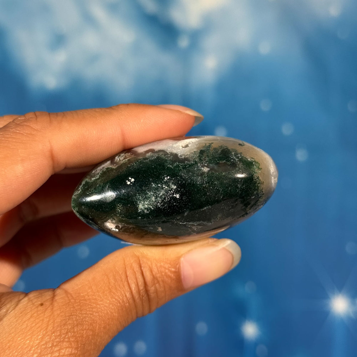 Moss Agate Heart – 0.119 kg