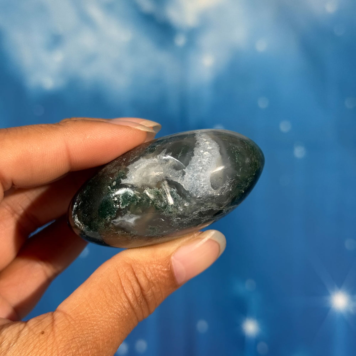 Moss Agate Heart – 0.113 kg