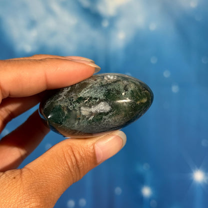 Moss Agate Heart – 0.113 kg