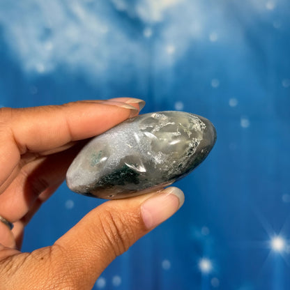 Moss Agate Heart – 0.113 kg