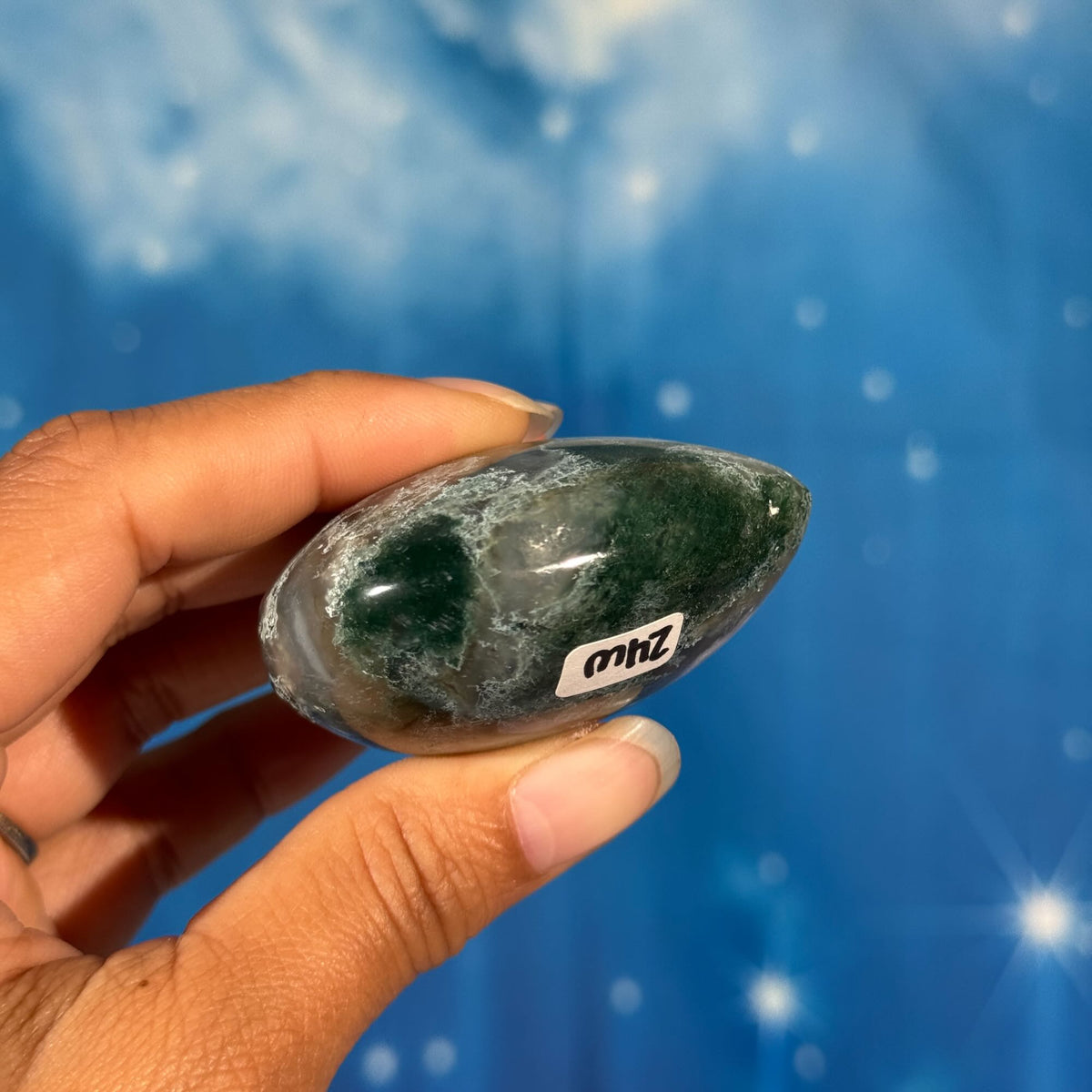 Moss Agate Heart – 0.113 kg