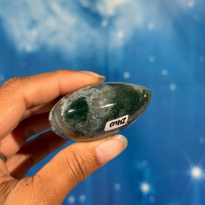 Moss Agate Heart – 0.113 kg