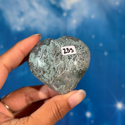 Moss Agate Heart – 0.111 kg