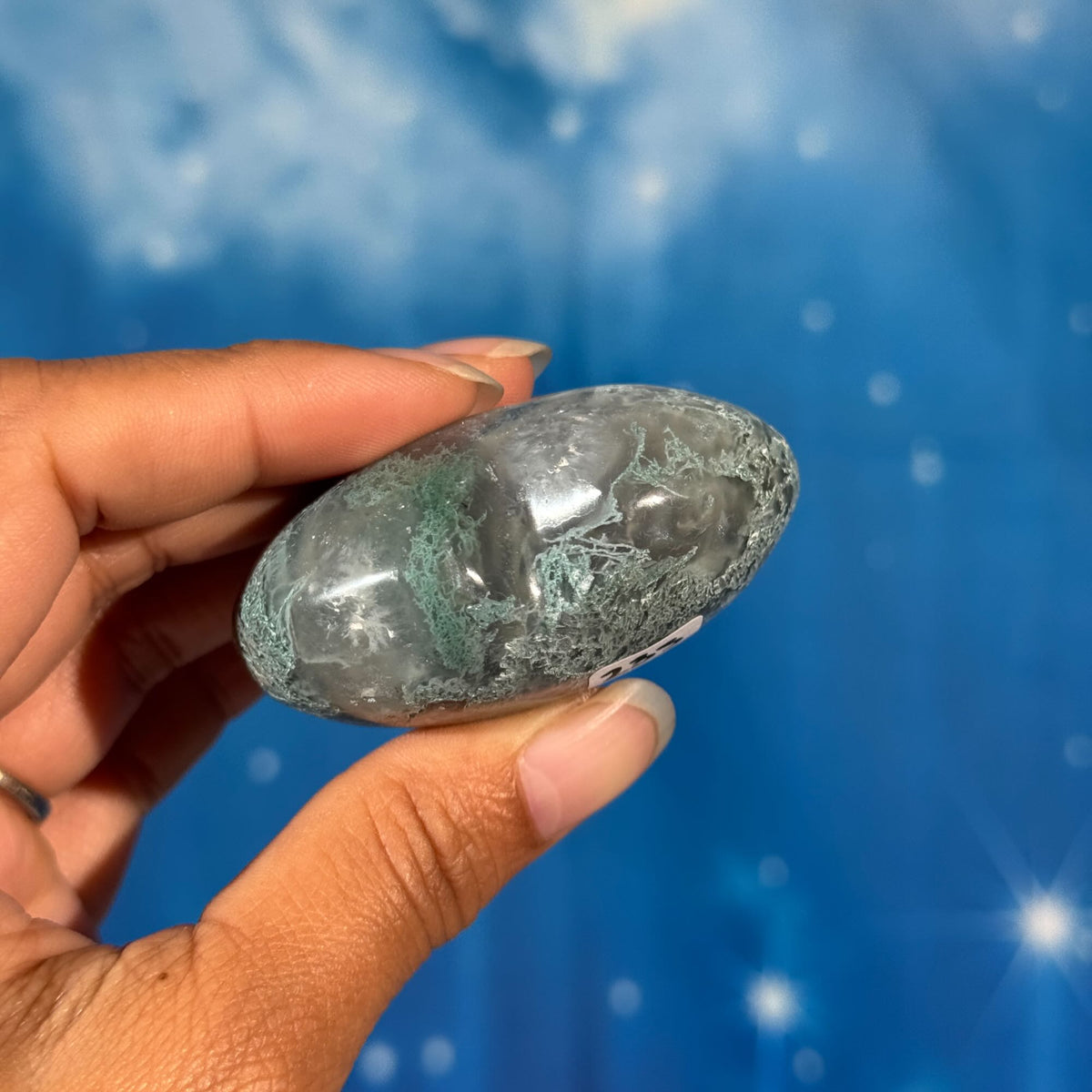 Moss Agate Heart – 0.111 kg