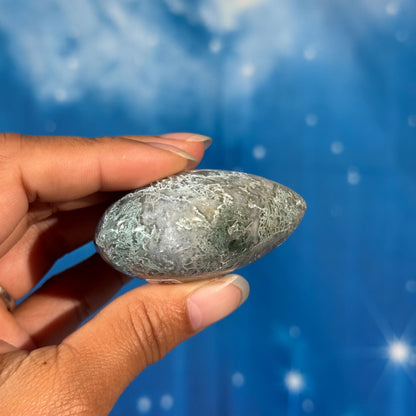 Moss Agate Heart – 0.111 kg