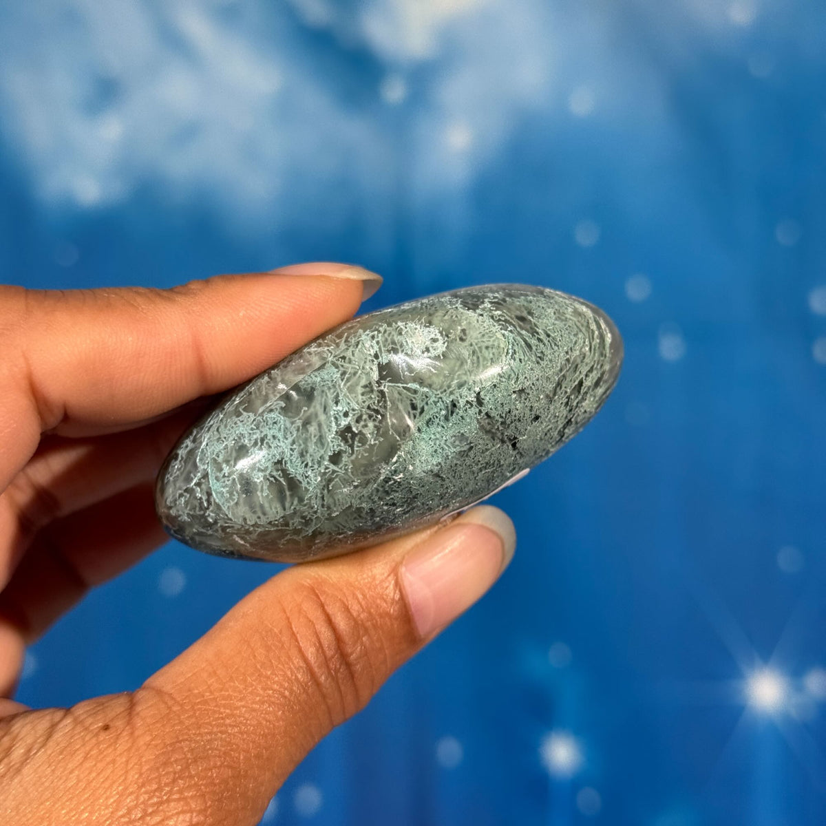 Moss Agate Heart – 0.111 kg