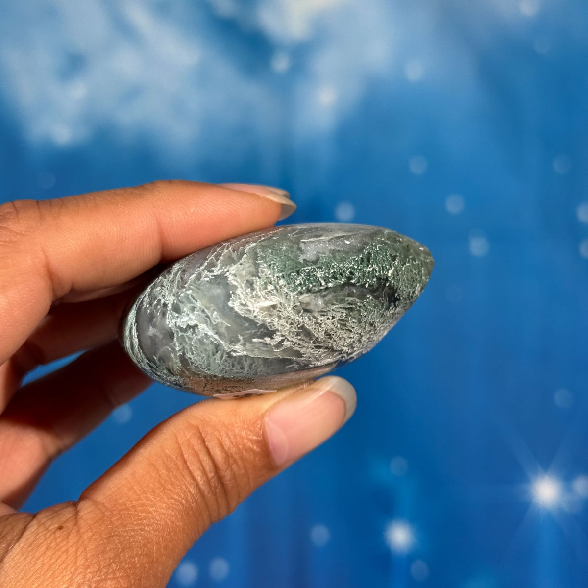 Moss Agate Heart – 0.111 kg