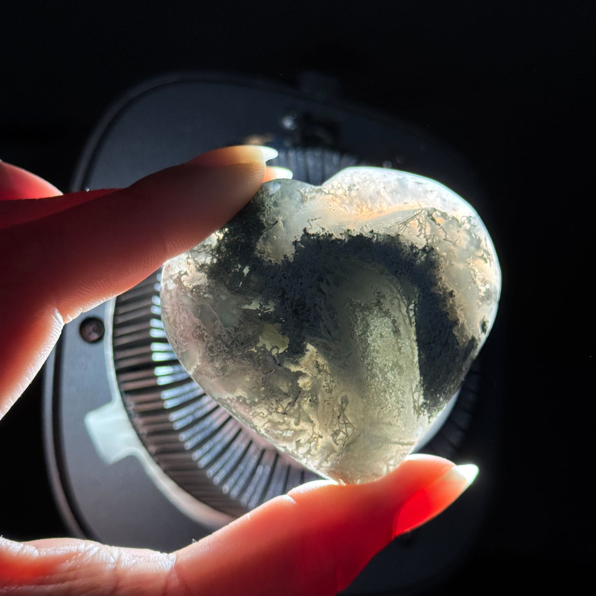 Moss Agate Heart – 0.105 kg