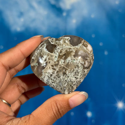 Moss Agate Heart – 0.102 kg