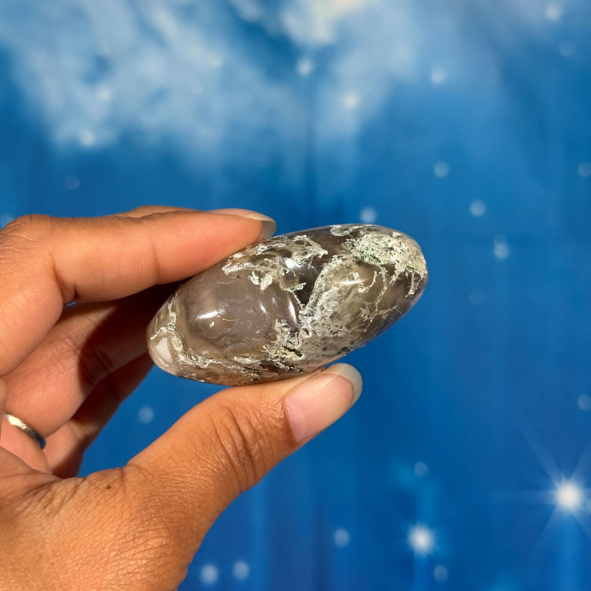Moss Agate Heart – 0.102 kg