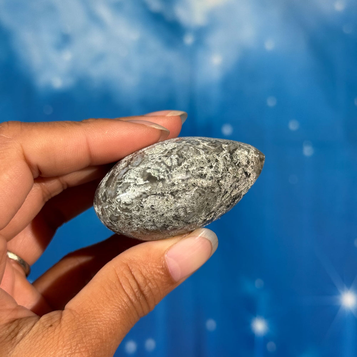Moss Agate Heart – 0.096 kg