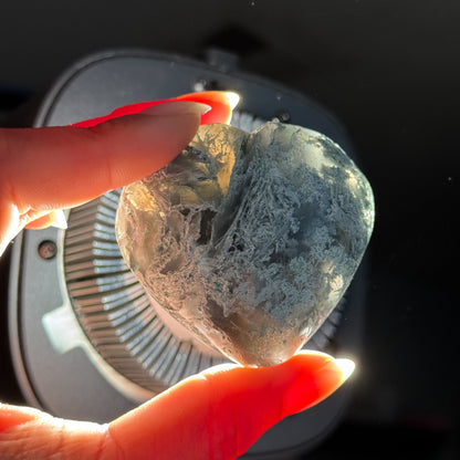 Moss Agate Heart – 0.096 kg