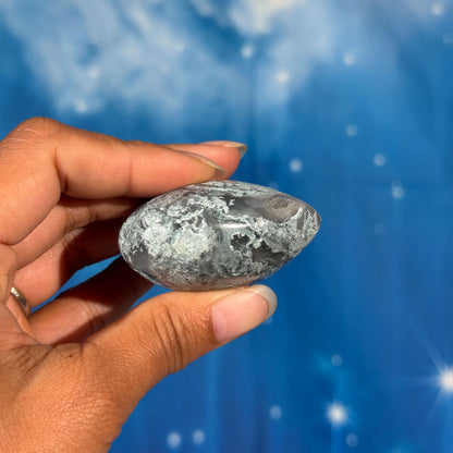 Moss Agate Heart – 0.085 kg