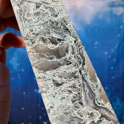 Moss Agate Obelisk – 0.150 kg