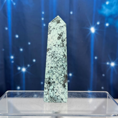 Moss Agate Obelisk – 0.136 kg