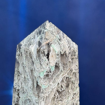 Moss Agate Obelisk – 0.133 kg