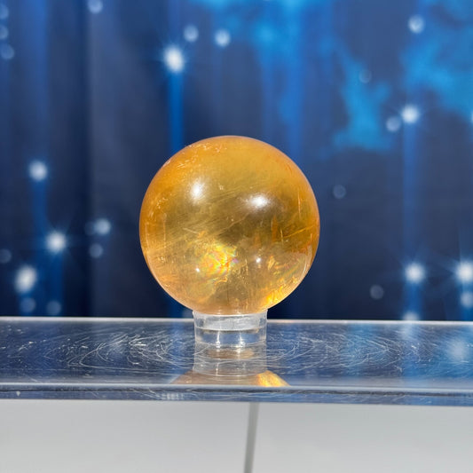 Honey Calcite sphere