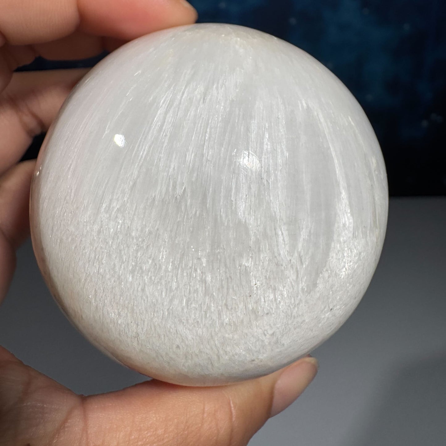 Flashy Scolecite sphere