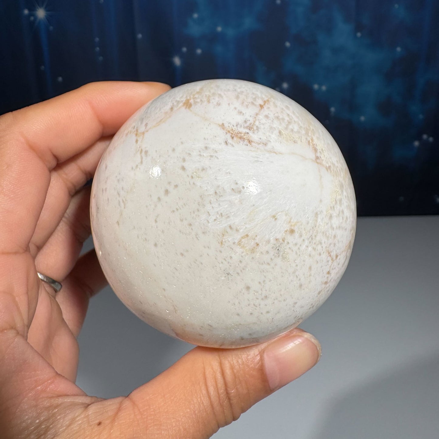Flashy Scolecite sphere