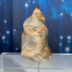 Flashy Black and Peach Moonstone Flame with Sunstone – 0.289 kg