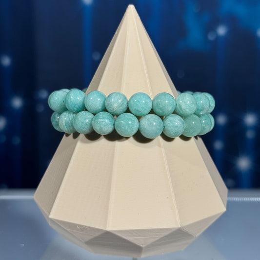 One (1) Amazonite bracelet–stretchy | 8mm beads